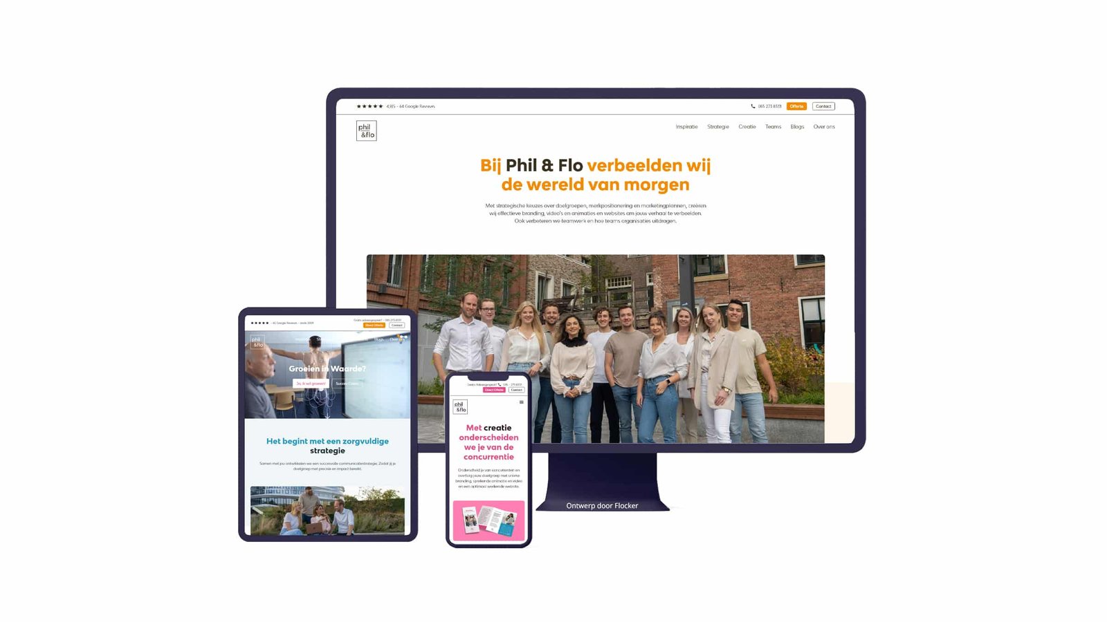 Webdesign flocker phil en flo wit - Website laten maken -  - Phil & Flo Creative Studio