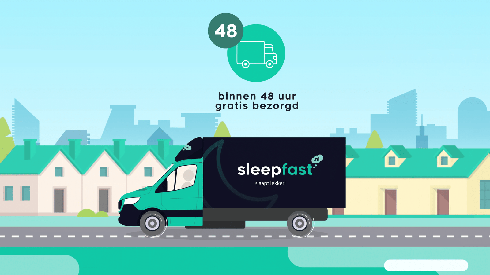 Sleepfast 2d animatie commercial phil en flo 3 - Commercial laten maken - Geen categorie - Phil & Flo Creative Studio