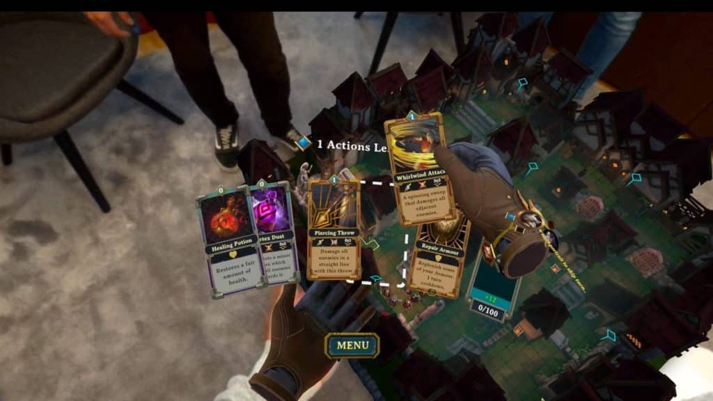 Afbeelding van een demonstratie van een mixed reality kaart.